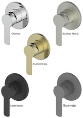 ASTRO II Shower Mixer – Round In Chrome - Matte Black - Brushed Brass - Brushed Nickel - Gunmetal