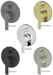 ASTRO II Shower/Bath Diverter Mixer In Chrome - Matte Black - Brushed Brass - Brushed Nickel - Gunmetal
