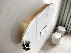 LED BONDI 1800X900 NATURAL OAK SHAVING CABINET