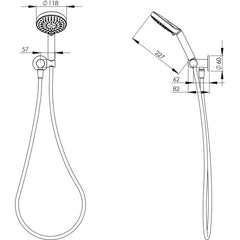 Phoenix VIVID Hand Shower In Chrome - Matte Black - Brushed Gold - Brushed Nickel - Gunmetal