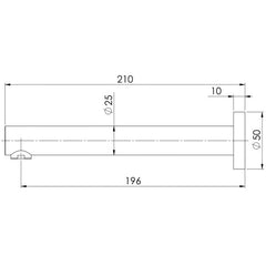 Phoenix VIVID Wall Bath / Wall Basin Outlet In 150mm - 180mm -200mm