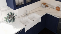 TURNER HASTING Patri 100 x 47 Fine Fireclay Double Bowl Butler Sink