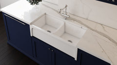 TURNER HASTING Patri 100 x 47 Fine Fireclay Double Bowl Butler Sink