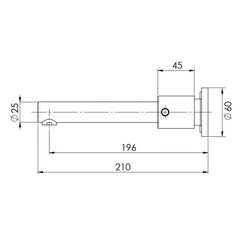 Phoenix VIVID PIN LEVER Bath Set 200mm 15mm Extended Spindles
