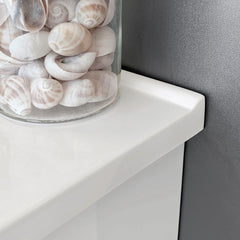 GREEK Fingerpull Matte White 900 Wall-Hung/Kickboard Vanity