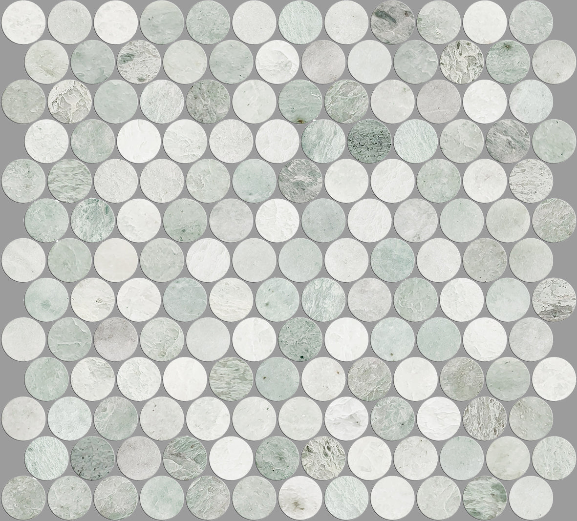 PR23MG-H ARTEMIS MING GREEN PENNY ROUND HONED 23X23