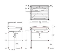 MIDLAND 63 X 49 BASIN AND CONSOLE