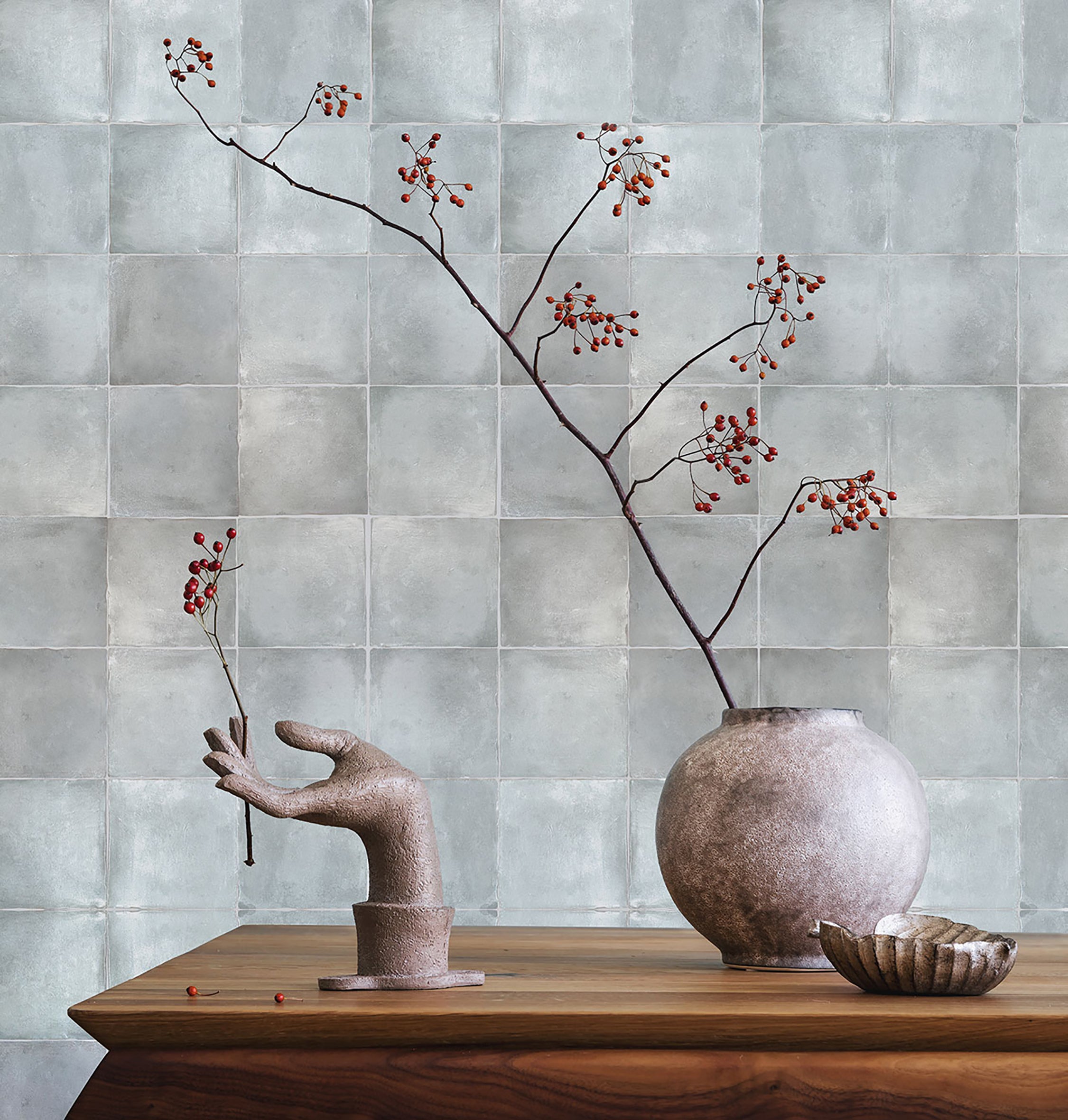 BRUME DOVE GREY DECOR 130X130
