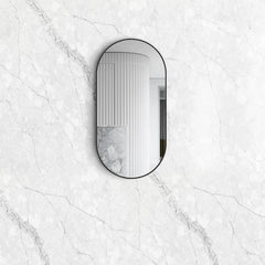 NOOSA 900X450 BLACK METAL FRAME MIRROR