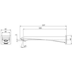 Phoenix ARGO Wall Bath Outlet 220mm