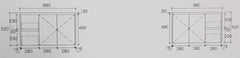 MEGA floorstanding or wallhung vanity 900x460mm