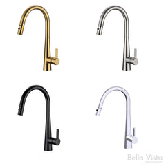 Rena Pull-Out Sink Mixer in Chrome, Matte Black, Brushed Nickel & Brushed Gold