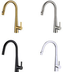 Rena Pull-Out Sink Mixer in Chrome, Matte Black, Brushed Nickel & Brushed Gold