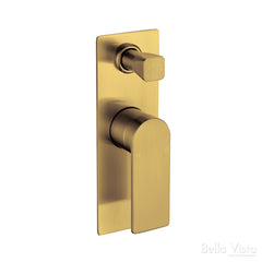 RESTA SHOWER FLICK MIXER WITH DIVERTER IN CHROME, MATTE BLACK, BRUSHED NICKEL, GUNMETAL & BRUSHED GOLD