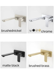 FUNA WALL BASIN/BATH MIXER 6 STAR CHROME, BRUSHED BRASS, MATTE BLACK OR BRUSHED NICKEL