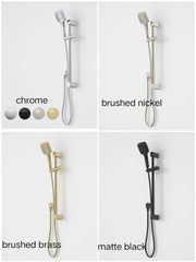 FUNA MULTI-FUNCTION RAIL SHOWER CHROME, BRUSHED BRASS, BRUSHED NICKEL & MATTE BLACK