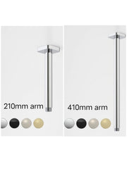 FUNA STRAIGHT ARM FLANGE 210MM OR 410MM IN CHROME, BRUSHED BRASS, BRUSHED NICKEL & MATTE BLACK