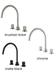 DANCE CHROME, MATTE BLACK OR BRUSHED NICKEL 1/4 Turn Kitchen Set