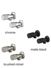 DANCE 1/4TURN WASHING MACHINE STOPS IN CHROME, MATTE BLACK AND BRUSHED NICKEL