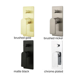 LORES Wall Mixer With Diverter In Chrome Plated, Matte Black, Brushed nickel & Brushed gold
