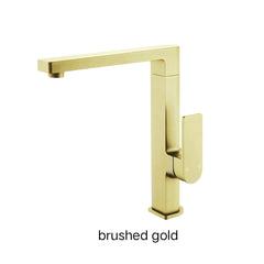 LORES Square Neck Sink Mixer Chrome, Matte Black, Brushed Nickel & Brushed Gold