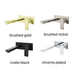 LORES Wall Basin Mixer In Chrome, Matte Black, Brushed Nickel & Brushed Gold