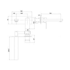 LORES Wall Basin Mixer In Chrome, Matte Black, Brushed Nickel & Brushed Gold