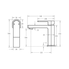 LORES Basin Mixer In Chrome, Matte Black, Brushed Nickel & Brushed Gold