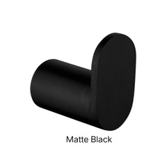 SUPERIA Round Robe Hook Chrome , Matte Black , Black & Chrome, High Gloss Black, Brushed Nickel , Brushed Gold & Gunmetal
