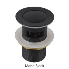 SUPERIA 32/40mm Solid Brass Basin Pop Up Waste with Or With Out Overflow In Chrome, Matte Black, Brushed Gold, Brushed Nickel & Gunmetal Grey