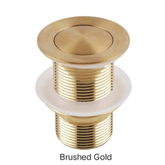 SUPERIA 32/40mm Solid Brass Basin Pop Up Waste with Or With Out Overflow In Chrome, Matte Black, Brushed Gold, Brushed Nickel & Gunmetal Grey
