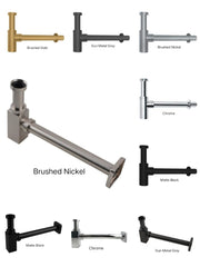 SUPERIA Square Or Round BottleTrap In Chrome, Matte Black, Brushed Gold, Brushed Nickel & Gunmetal Grey