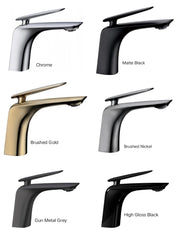 RELLINO Basin Mixer In chrome, Matte Black, High Gloss Black, Brushed Gold, Brushed Nickel & Gunmetal Grey