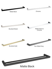 SUPERIA Single Or Double Towel Rail 600mm In Chrome, Matte Black, Matte Black & Chrome, Brushed Nickel, Brushed Gold & Gunmetal Grey