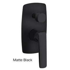 RELLINO Wall Mixer Diverter In Chrome, Matte Black, High Gloss Black, Brushed Gold, Brushed Nickel & Gunmetal Grey
