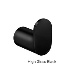 RELLINO Round Robe Hook Chrome , Matte Black , Black & Chrome , High Gloss Black , Brushed Gold , Brushed Nickel & Gunmetal