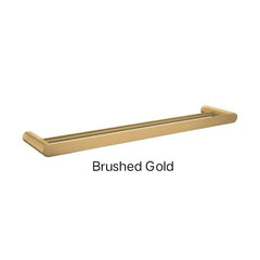 RELLINO Solid Brass Single Or Double Towel Rail 600mm In Chrome, Matte Black, Black & Chrome, High Gloss Black, Brushed Gold, Brushed Nickel & Gunmetal Grey