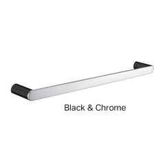 RELLINO Solid Brass Single Or Double Towel Rail 600mm In Chrome, Matte Black, Black & Chrome, High Gloss Black, Brushed Gold, Brushed Nickel & Gunmetal Grey