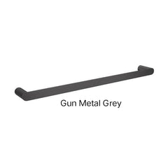 Bellino Solid Brass Single Or Double Towel Rail 600mm In Chrome, Matte Black, Black & Chrome, High Gloss Black, Brushed Gold, Brushed Nickel & Gunmetal Grey-Single gunmetal
