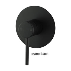 CENTRO Round Shower Mixer Tap In Chrome , Matte Black , Brushed Gold , Brushed Nickel & Gunmetal