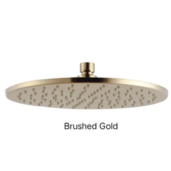 CENTRO 250mm Solid Brass Round Rainfall Shower Head In Chrome, Matte black, Brushed Gold, Brushed Nickel & Gunmetal
