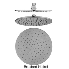 CENTRO 250mm Solid Brass Round Rainfall Shower Head In Chrome, Matte black, Brushed Gold, Brushed Nickel & Gunmetal