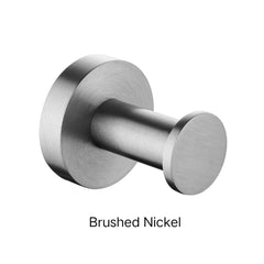 CENTRO Round Robe Hook in Chrome, Matte Black, Brushed Gold, Brushed Nickel & Gunmetal Grey