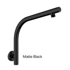 Centro Wall Mounted Shower Arm In Chrome, Matte Black, Brushed Gold, Brushed Nickel & Gunmetal Grey
