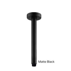 CENTRO Round Ceiling Shower Arm 200mm Or 400mm In Chrome, Matte Black, Brushed Gold, Brushed Nickel & Gunmetal Grey
