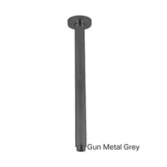 CENTRO Round Ceiling Shower Arm 200mm Or 400mm In Chrome, Matte Black, Brushed Gold, Brushed Nickel & Gunmetal Grey