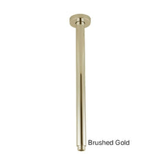 CENTRO Round Ceiling Shower Arm 200mm Or 400mm In Chrome, Matte Black, Brushed Gold, Brushed Nickel & Gunmetal Grey