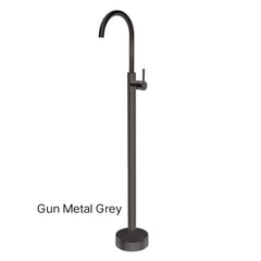 CENTRO Round Solid Brass Freestanding Mixer In Chrome, Matte Black, Brushed Gold, Brushed Nickel & Gunmetal Grey
