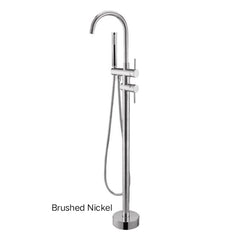 CENTRO Round Freestanding Bath Mixer With Hand held Shower In Chrome, Matte Black, Brushed Gold, Brushed Nickel & Gunmetal Grey