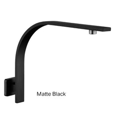 SUPERIA Gooseneck Wall Mounted Shower Arm In Chrome, Matte Black, Brushed Gold, Brushed Nickel & Gunmetal Grey